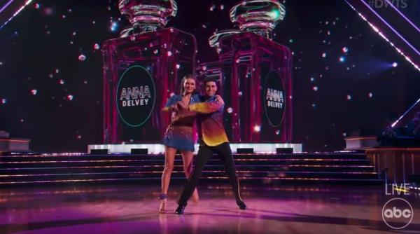 Anna Delvey and Ezra Sosa on "DWTS."